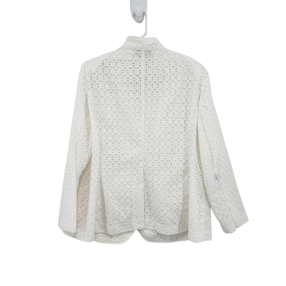 Lane Bryant Women's 100% Cotton Single Button Eyelet Blazer - 20P - Picture 7 of 11